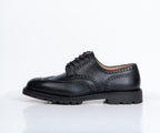 Crockett & Jones 'Pembroke' Leather Brogue Vibram Cleated Sole Black