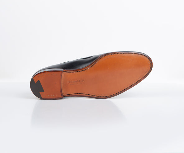 Crockett & Jones 'Cavendish' BURNISHED CALF LEATHER LOAFERS BLACK