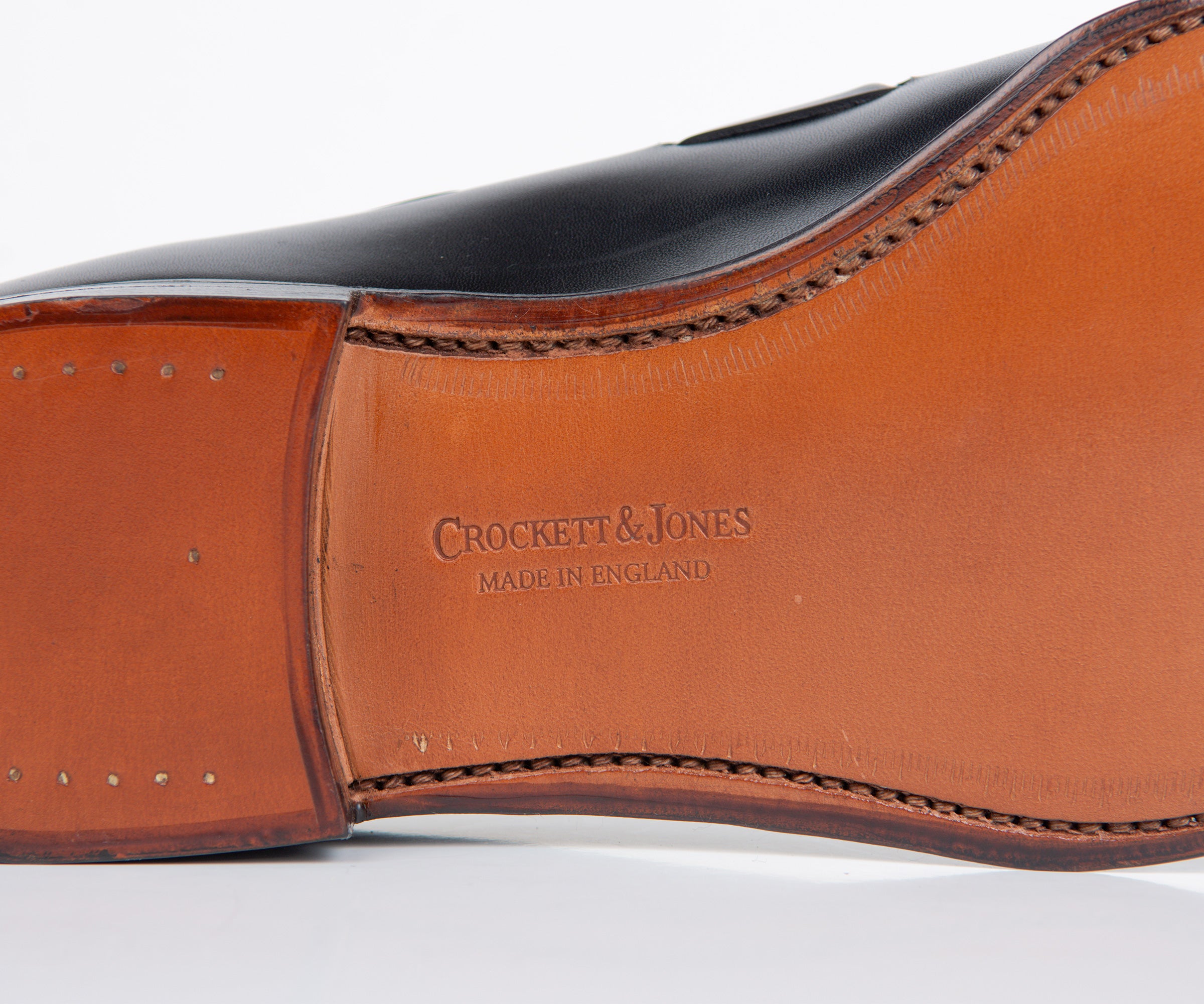 Crockett & Jones 'Cavendish' BURNISHED CALF LEATHER LOAFERS BLACK