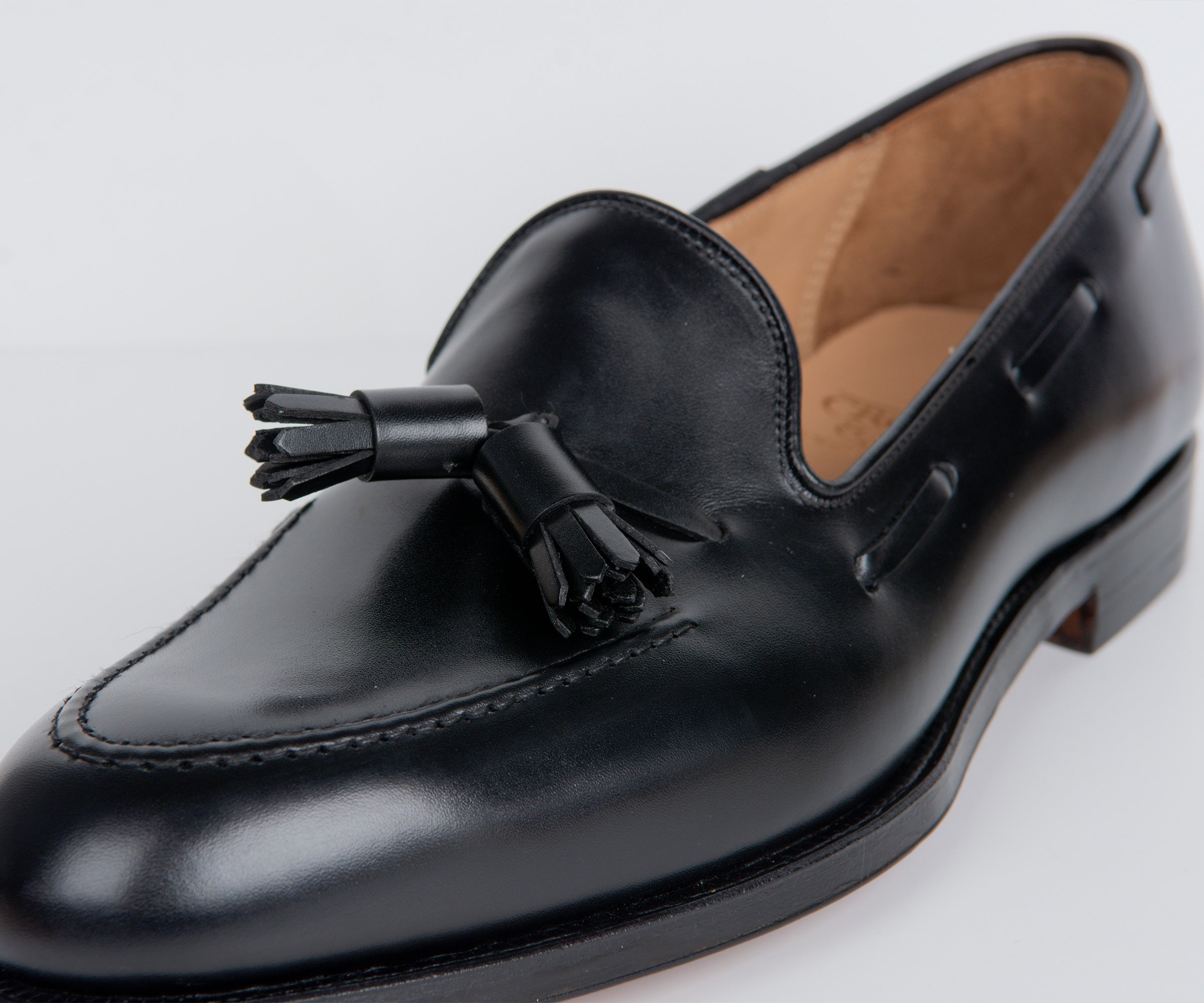 Crockett & Jones 'Cavendish' BURNISHED CALF LEATHER LOAFERS BLACK
