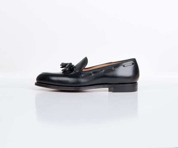 Crockett & Jones 'Cavendish' BURNISHED CALF LEATHER LOAFERS BLACK