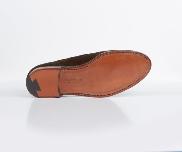 Crockett & Jones 'Cavendish' Suede Loafer Dark Brown