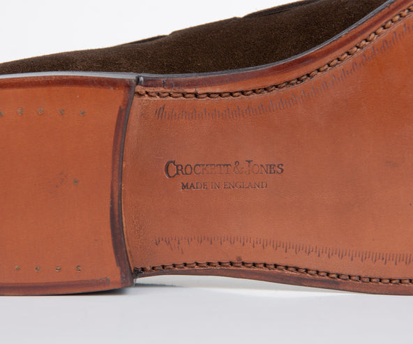 Crockett & Jones 'Cavendish' Suede Loafer Dark Brown