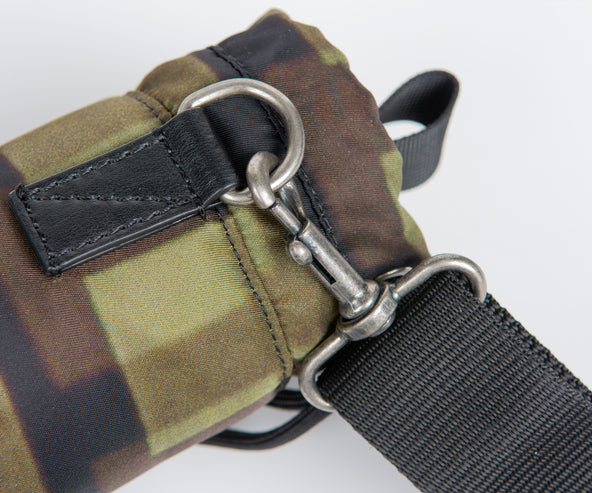 Dries Van Noten Harnessed Bottle Case With Steel Water Bottle Silver/Khaki