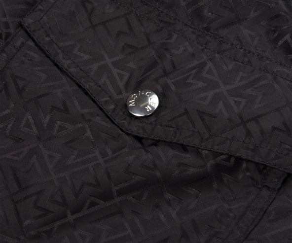 Moncler Monogram Jacquard Swim Shorts Black