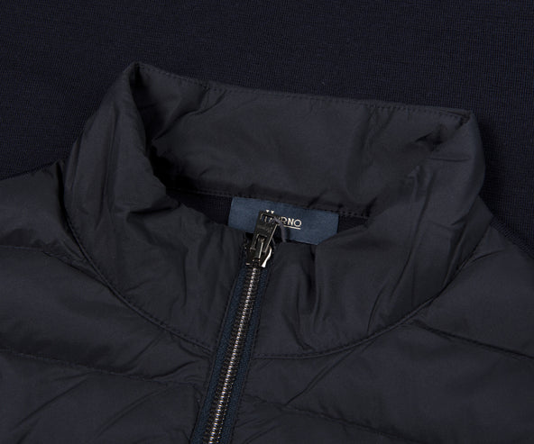 Herno Knitted padded Gilet Navy