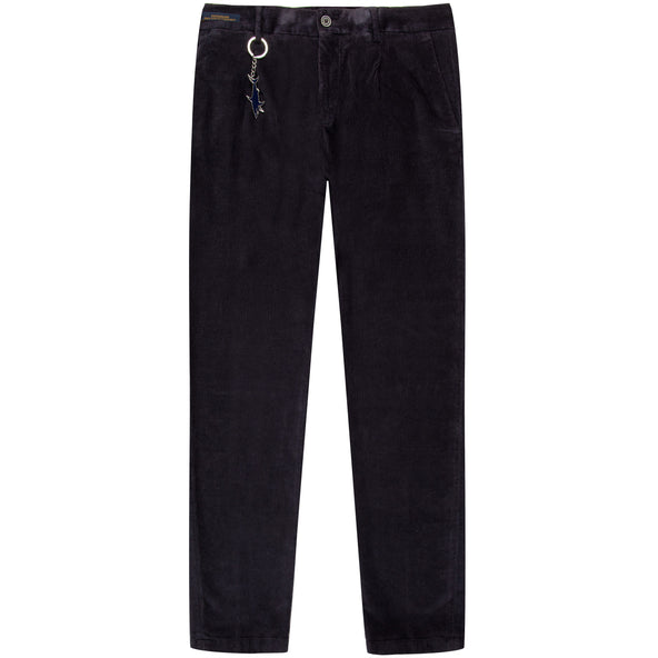 Paul & Shark Pleated Corduroy Trousers Navy