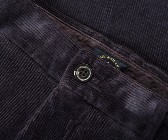Paul & Shark Pleated Corduroy Trousers Navy