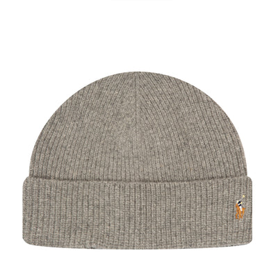 Polo Ralph Lauren Signature Logo Wool Beanie Grey