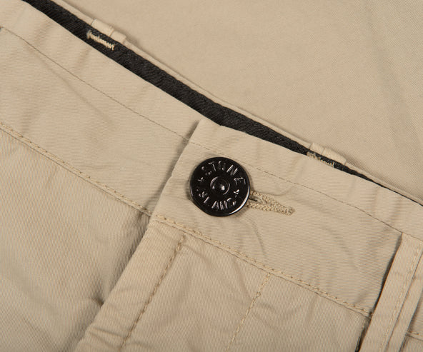 Stone Island Garment Dyed Gabardine Bermuda Shorts Beige