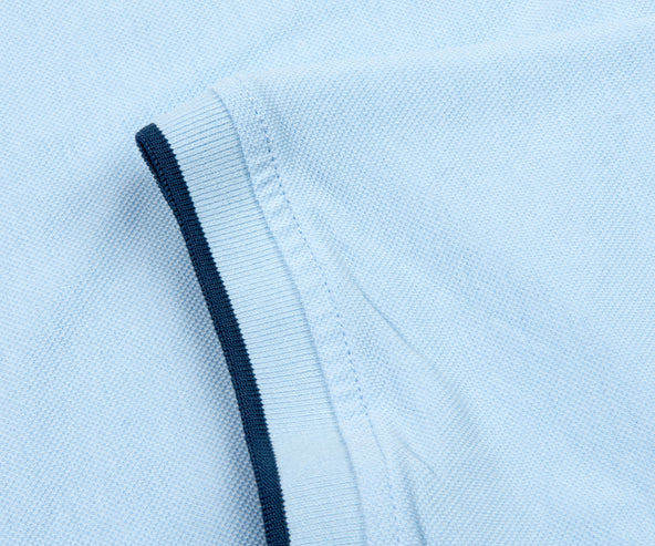 Paul Smith PS Detailed Collar Zebra Badge SS Polo Light Blue