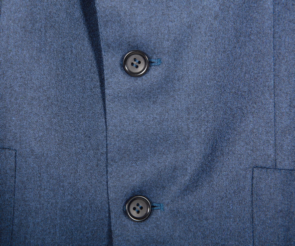 Canali Impeccable Soft Flannel Blazer Navy