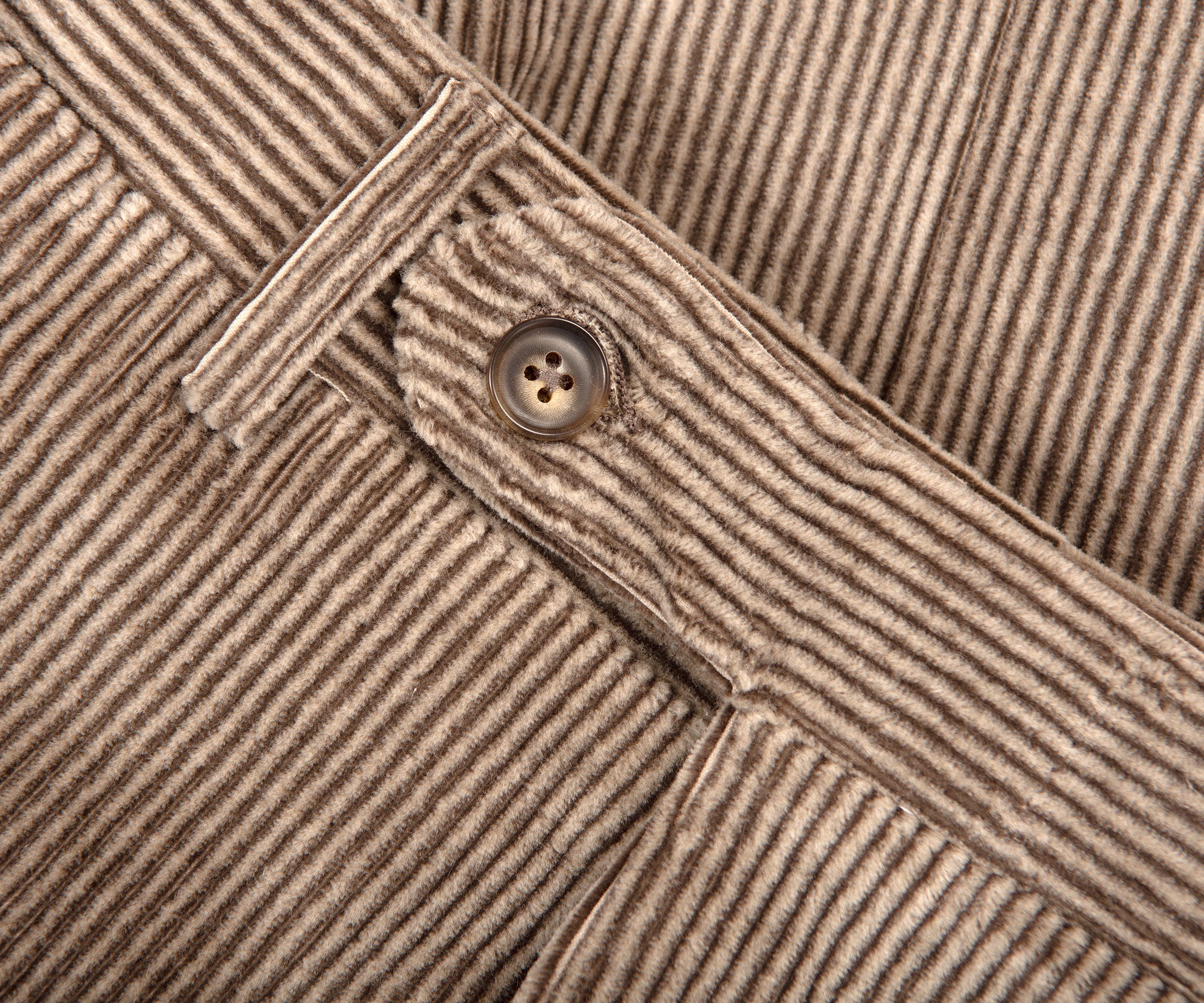 Canali Single Breasted Corduroy Suit Beige