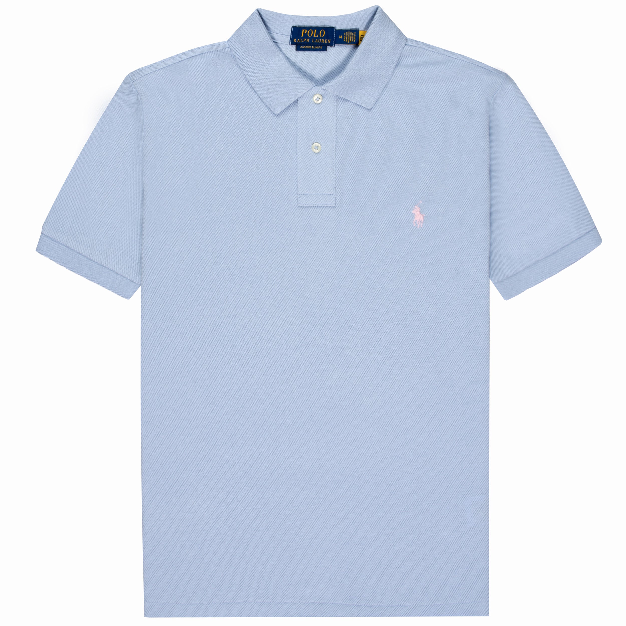 Ralph Lauren Custom Slim Fit Mesh polo Shirt Cornflower Blue