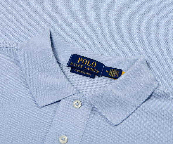 Polo Ralph Lauren Custom Slim Fit Mesh polo Shirt Cornflower Blue