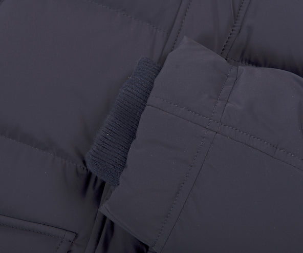 BRUNELLO CUCINELLI Nylon Detachable Hooded Down Jacket Navy
