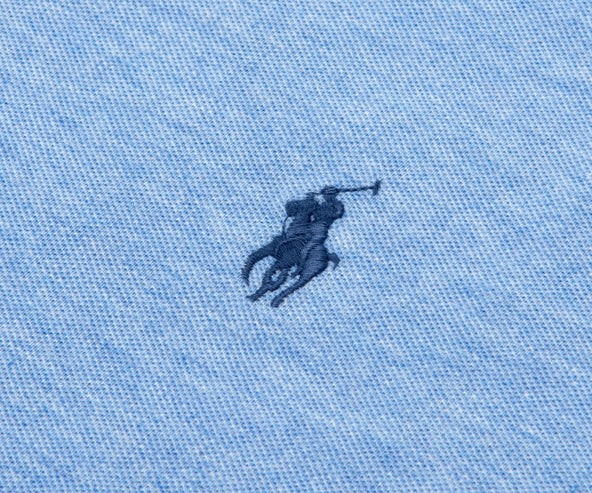 Polo Ralph Lauren Jersey Full Button Shirt Blue Heather