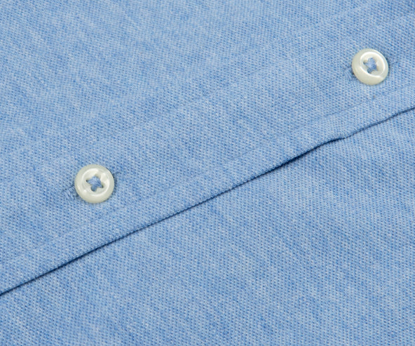 Polo Ralph Lauren Jersey Full Button Shirt Blue Heather