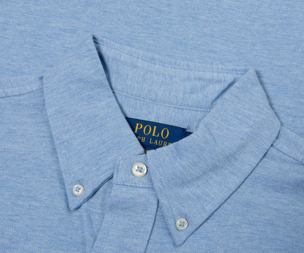 Polo Ralph Lauren Jersey Full Button Shirt Blue Heather