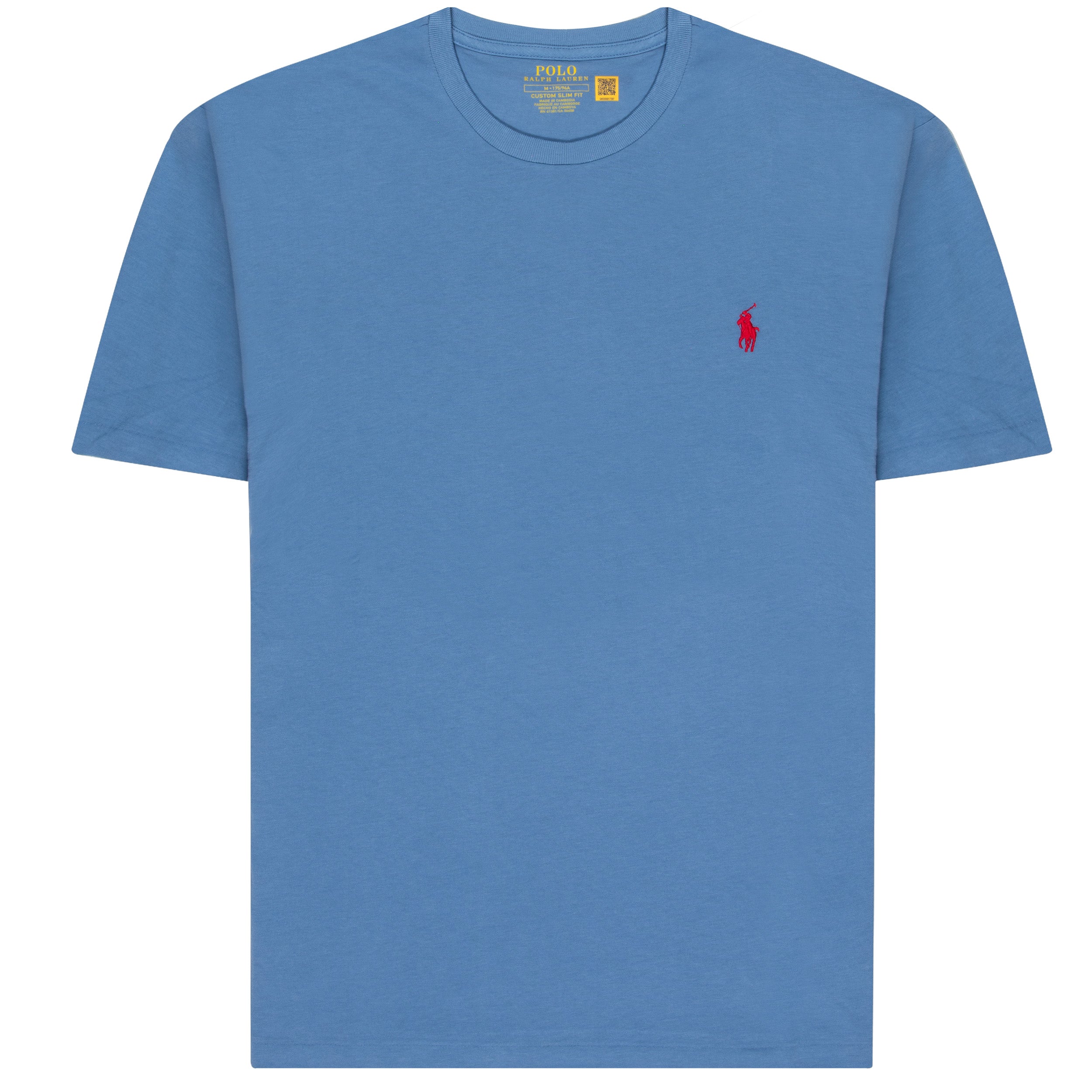 Ralph Lauren Custom slim Fit Jersey Crewneck T-Shirt Campus Blue