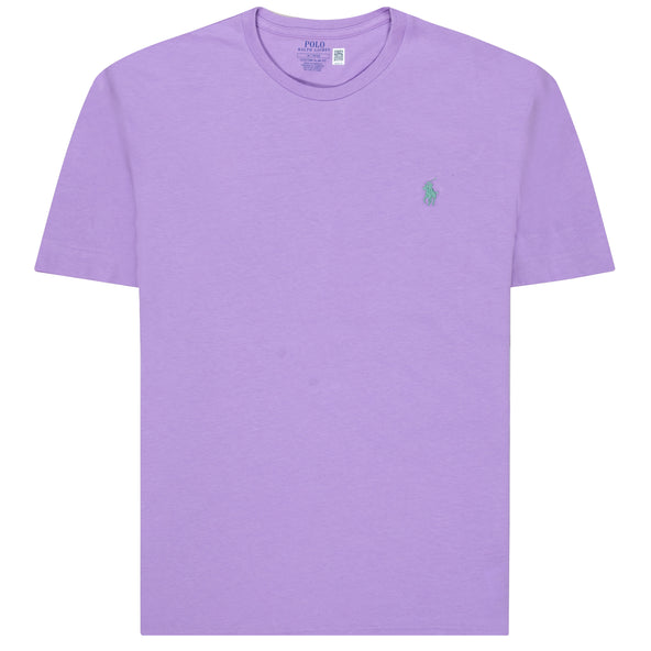 Polo Ralph Lauren Custom slim Fit Jersey Crewneck T-Shirt Light Lilac