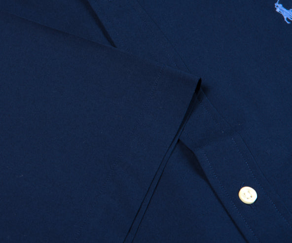Polo Ralph Lauren Custom Fit SS Poplin Shirt Newport Navy