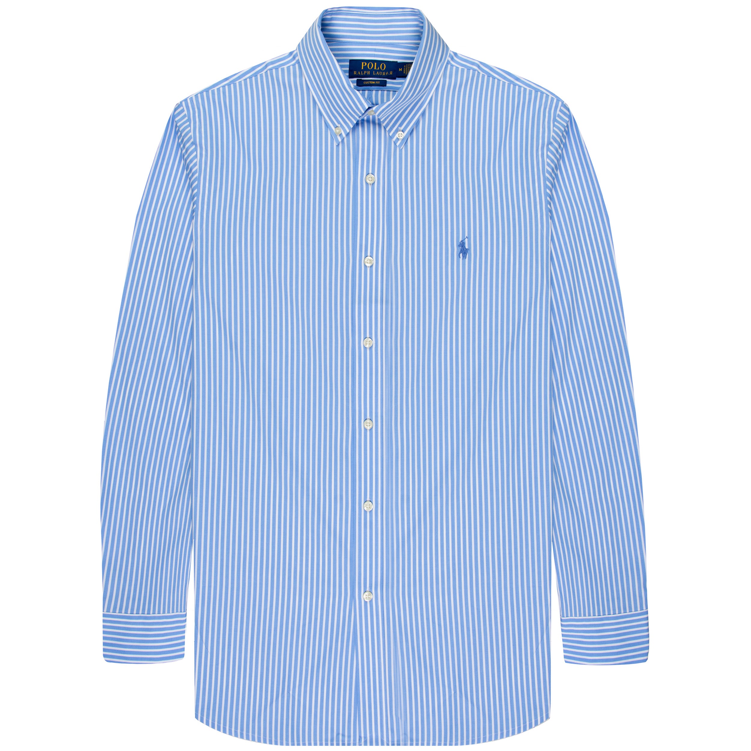 Ralph Lauren Custom Fit Stripe Stretch poplin Shirt Blue/White
