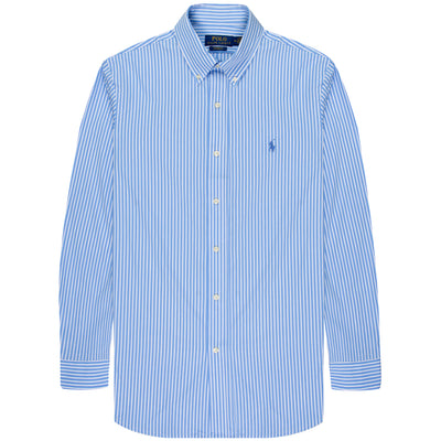 Polo Ralph Lauren Custom Fit Stripe Stretch poplin Shirt Blue/White