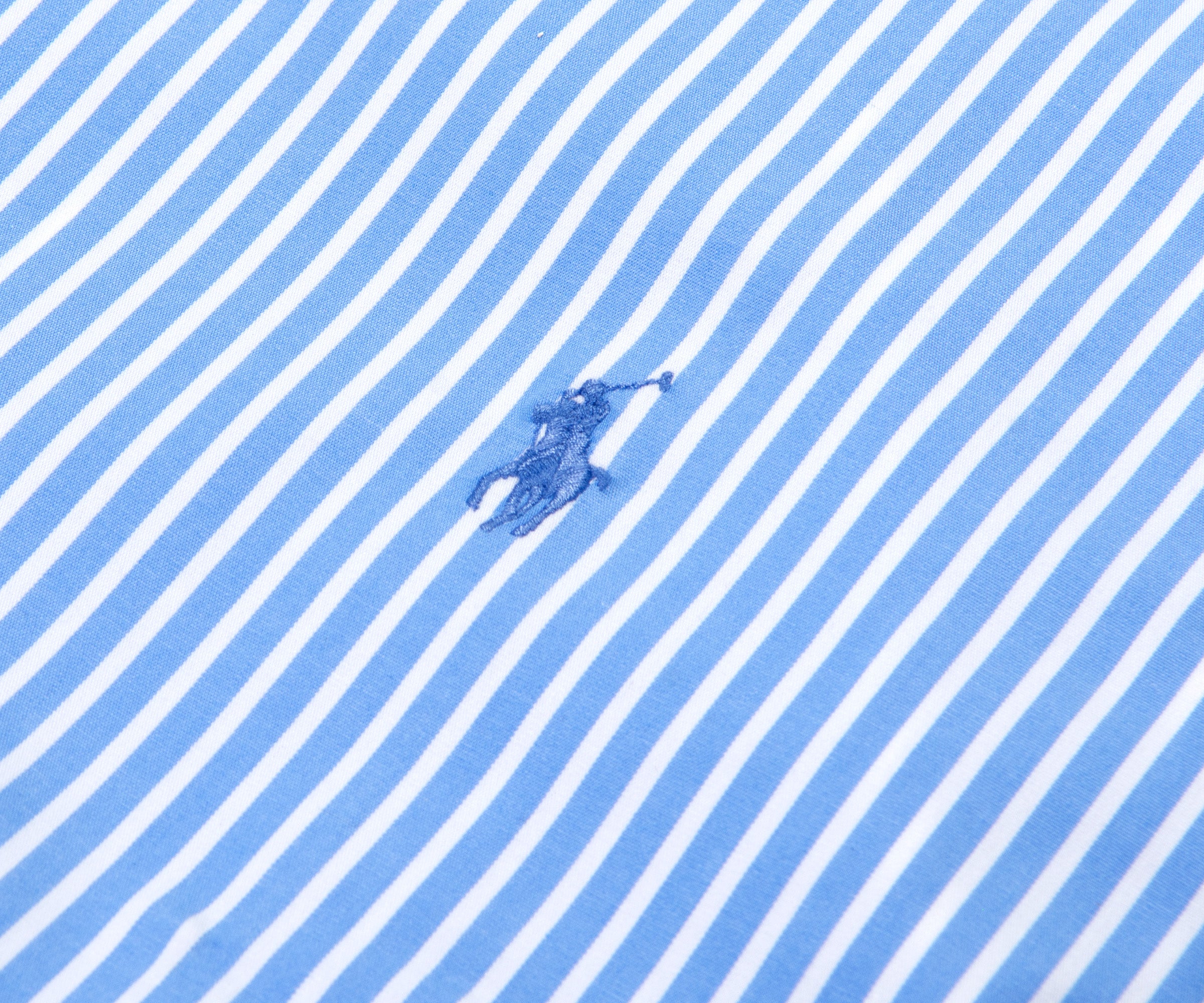 Ralph Lauren Custom Fit Stripe Stretch poplin Shirt Blue/White