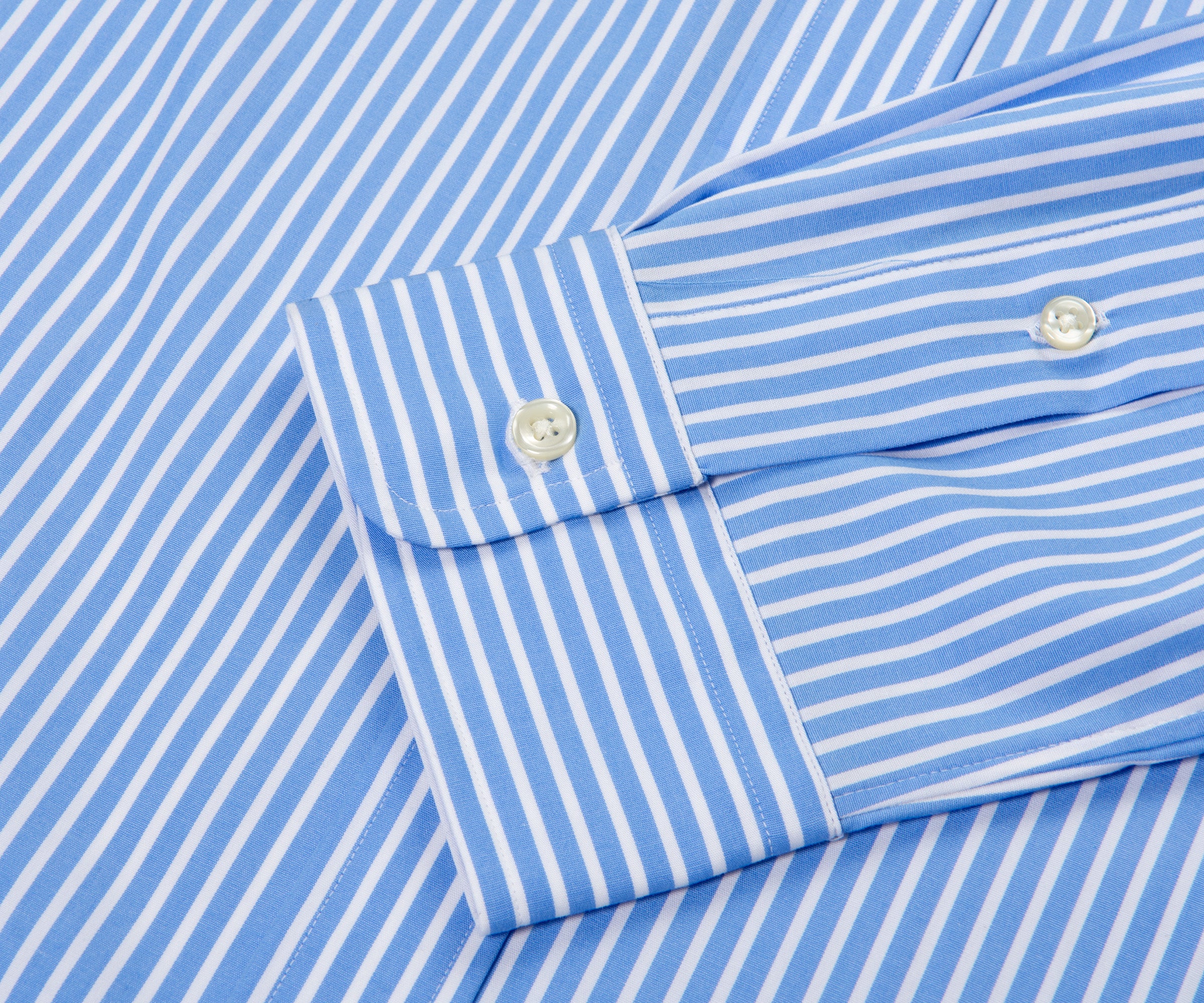 Ralph Lauren Custom Fit Stripe Stretch poplin Shirt Blue/White