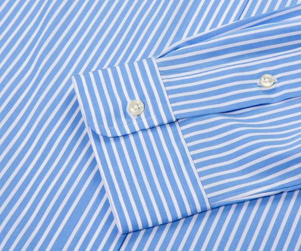 Polo Ralph Lauren Custom Fit Stripe Stretch poplin Shirt Blue/White