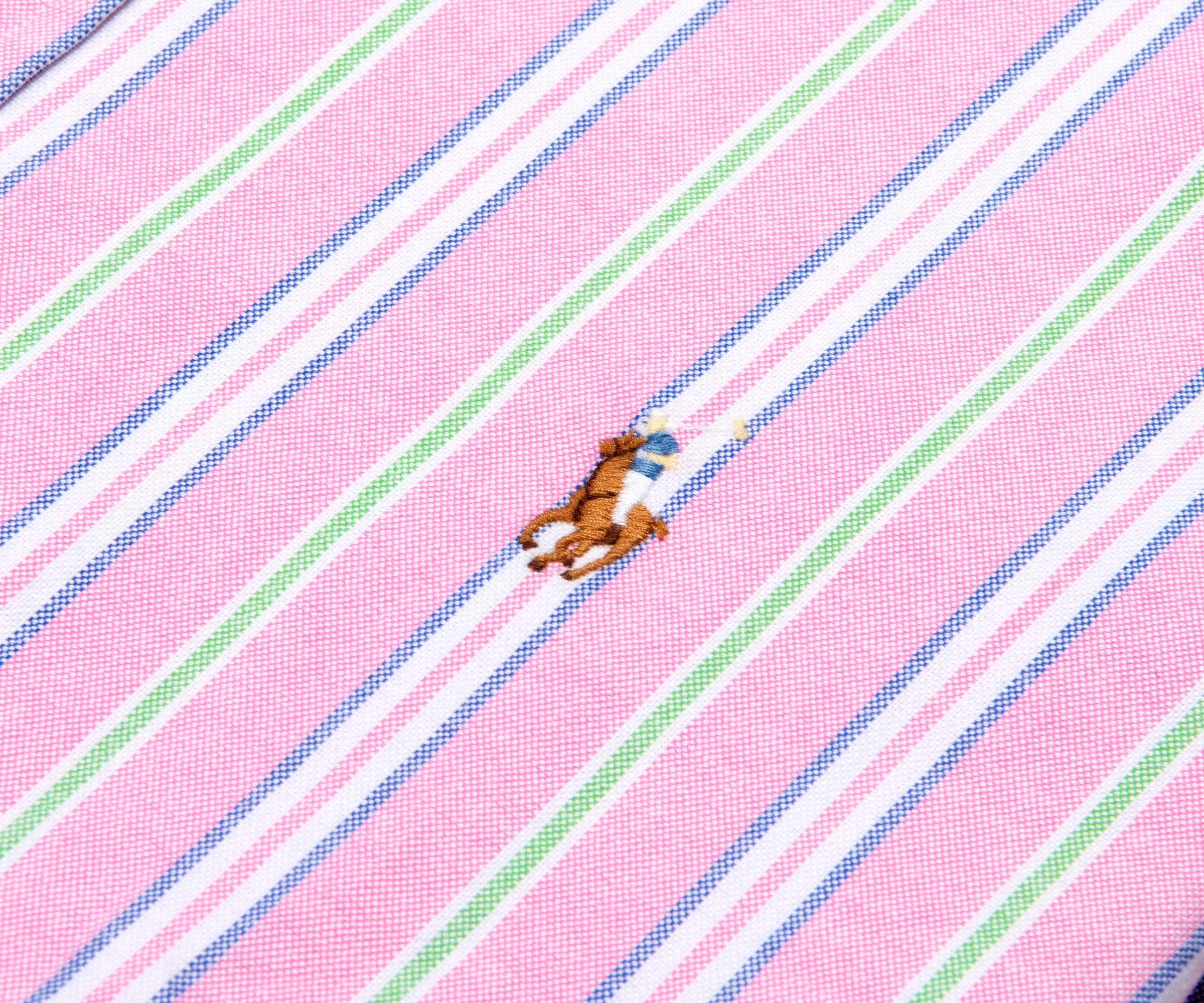 Ralph Lauren Custom Fit Striped Oxford Shirt Pink/White