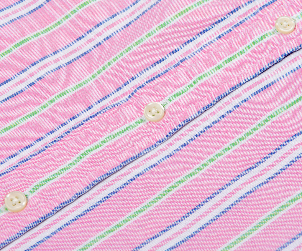 Ralph Lauren Custom Fit Striped Oxford Shirt Pink/White