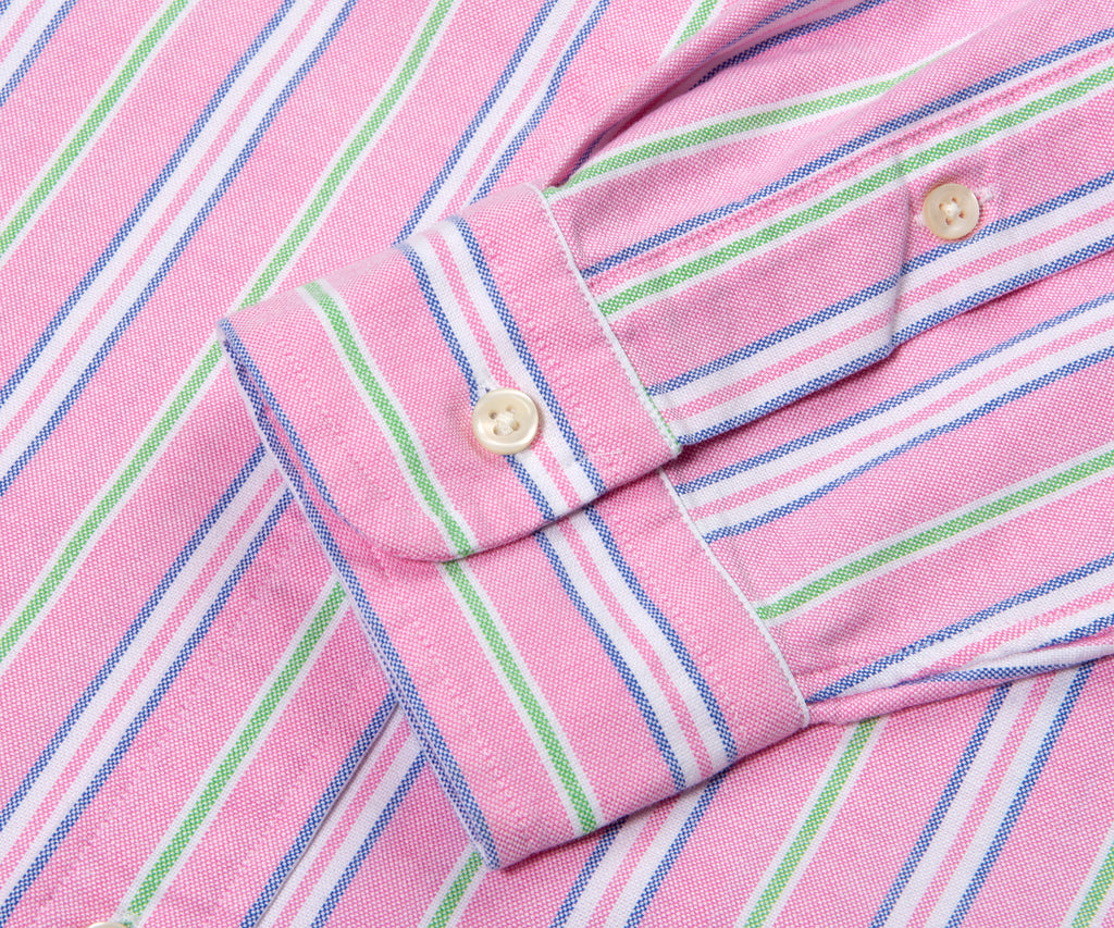 Ralph Lauren Custom Fit Striped Oxford Shirt Pink/White