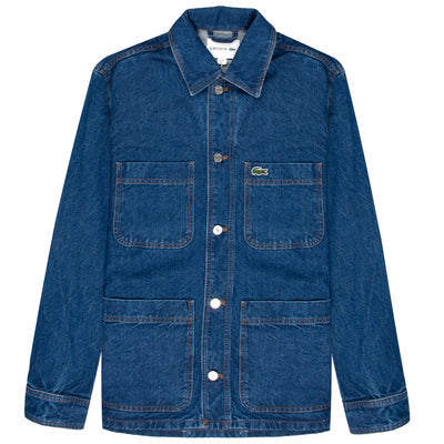 Lacoste Oversized Denim Shaw Jacket Blue