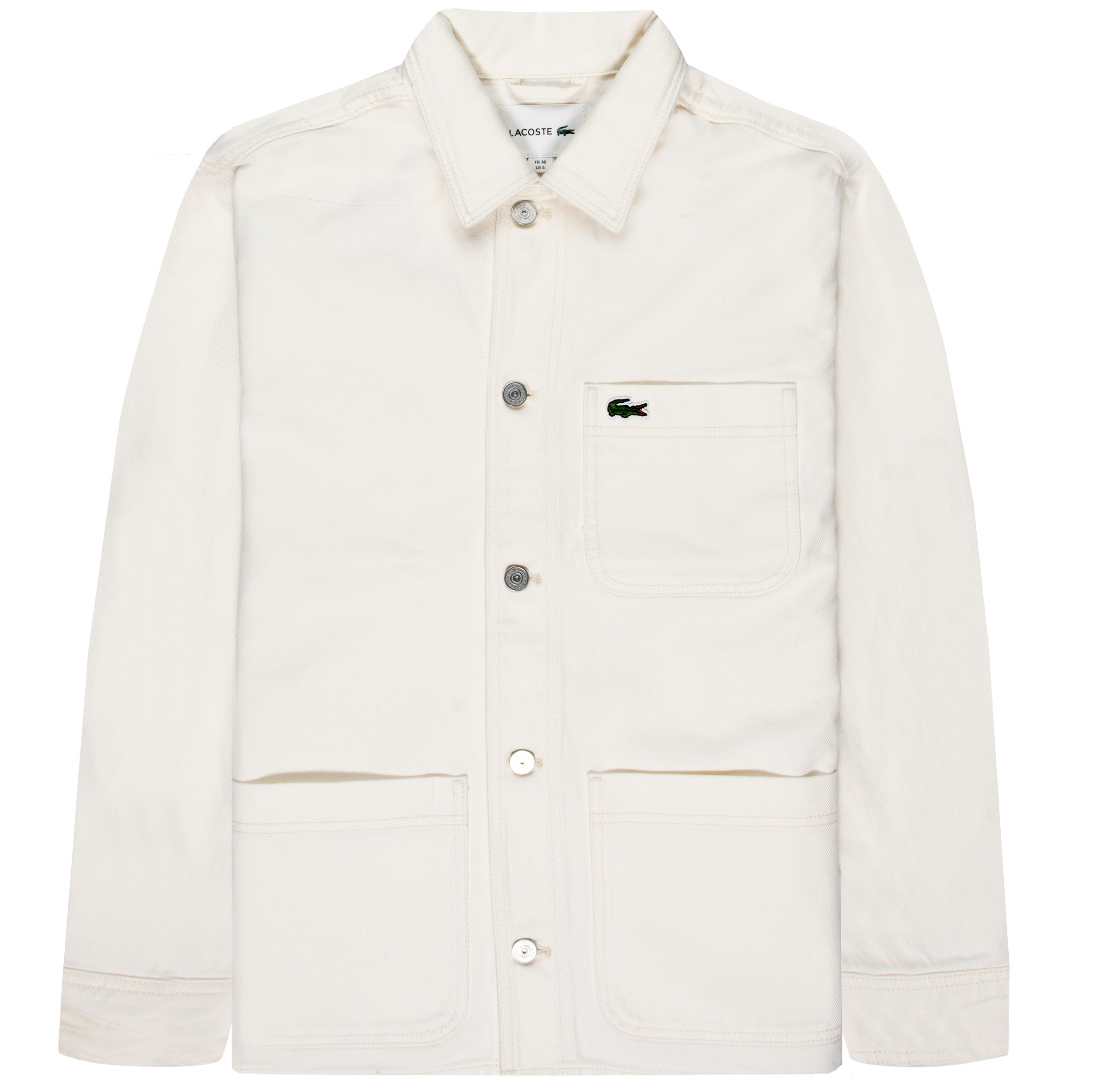 Lacoste Oversized Denim Shaw Jacket White
