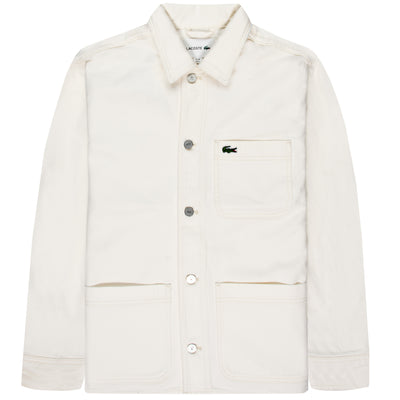 Lacoste Oversized Denim Shaw Jacket White