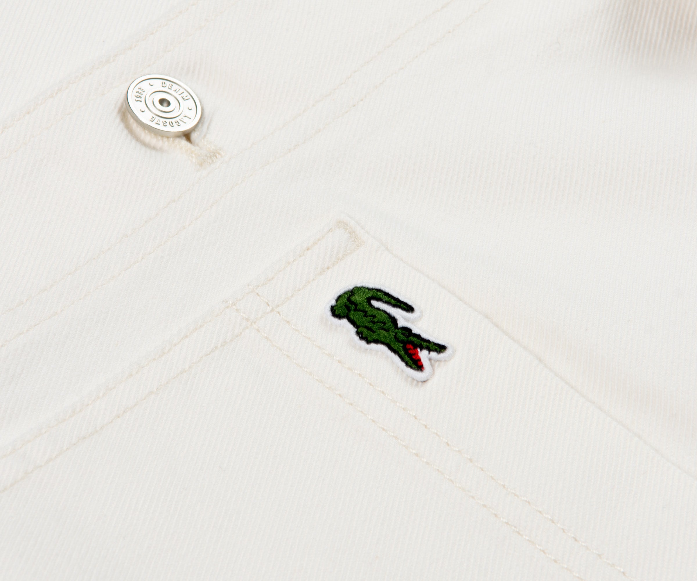 Lacoste Oversized Denim Shaw Jacket White