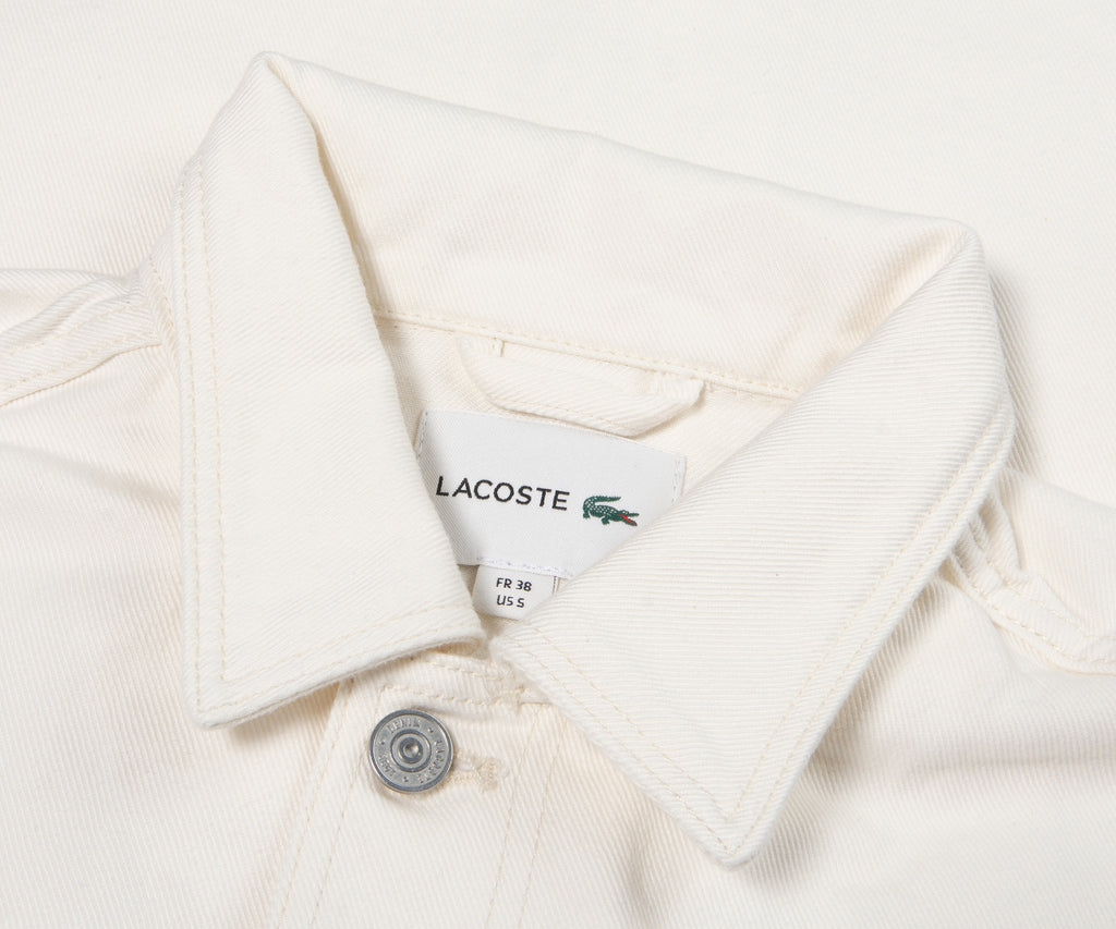 Lacoste Oversized Denim Shaw Jacket White