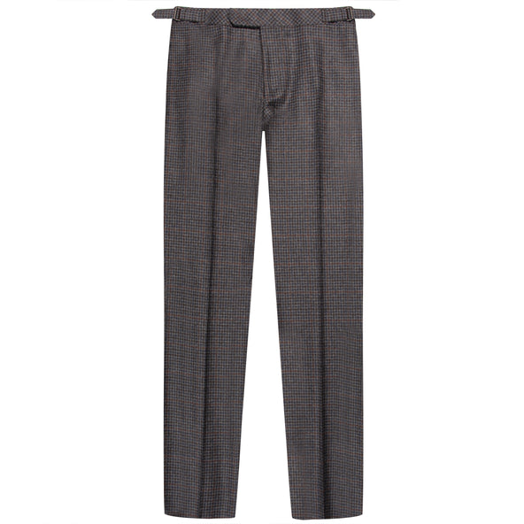 Canali Side Detail Check Trousers Blue/Multi