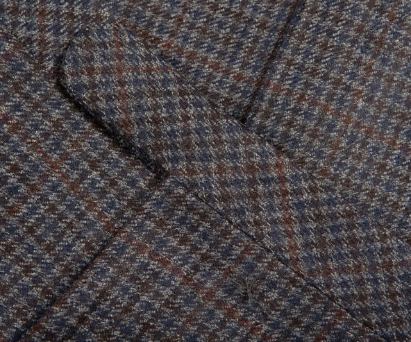Canali Side Detail Check Trousers Blue/Multi
