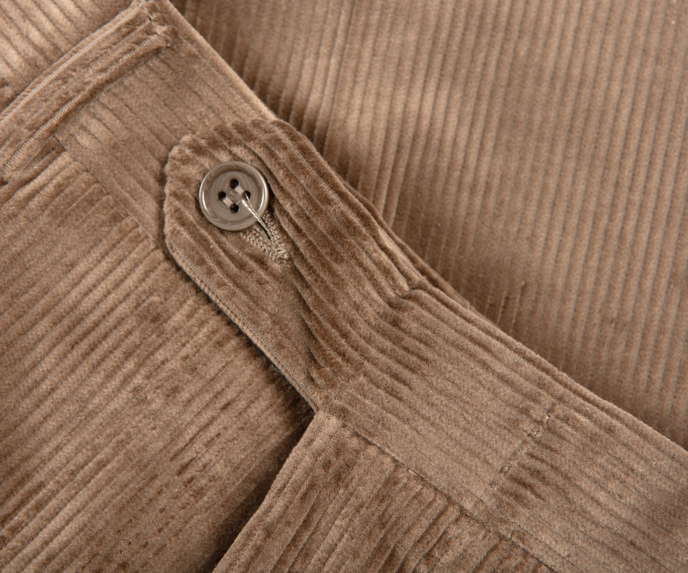Canali Corduroy Stretch Trousers Mink