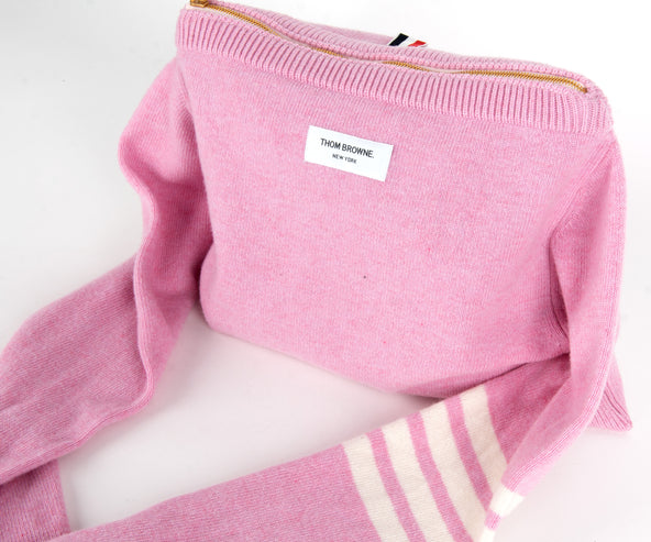 Thom Browne Merino Wool Jumper Bag Light Pink