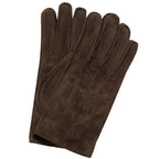 Mazzoleni Suede Gloves Chocolate Brown