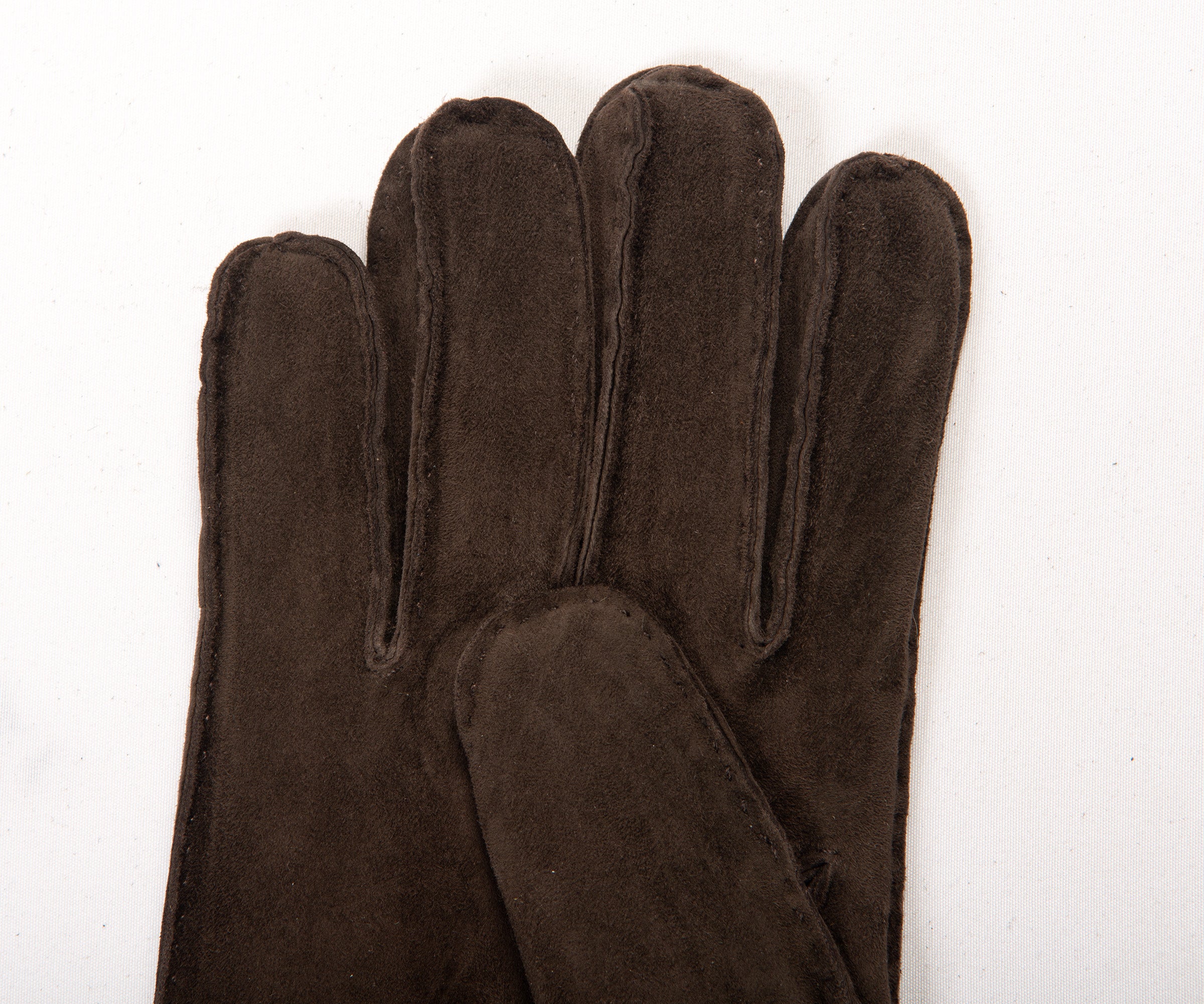 Mazzoleni Suede Gloves Chocolate Brown