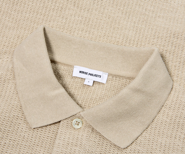 Norse Projects Gustav Crochet Jersey Shirt Oatmeal