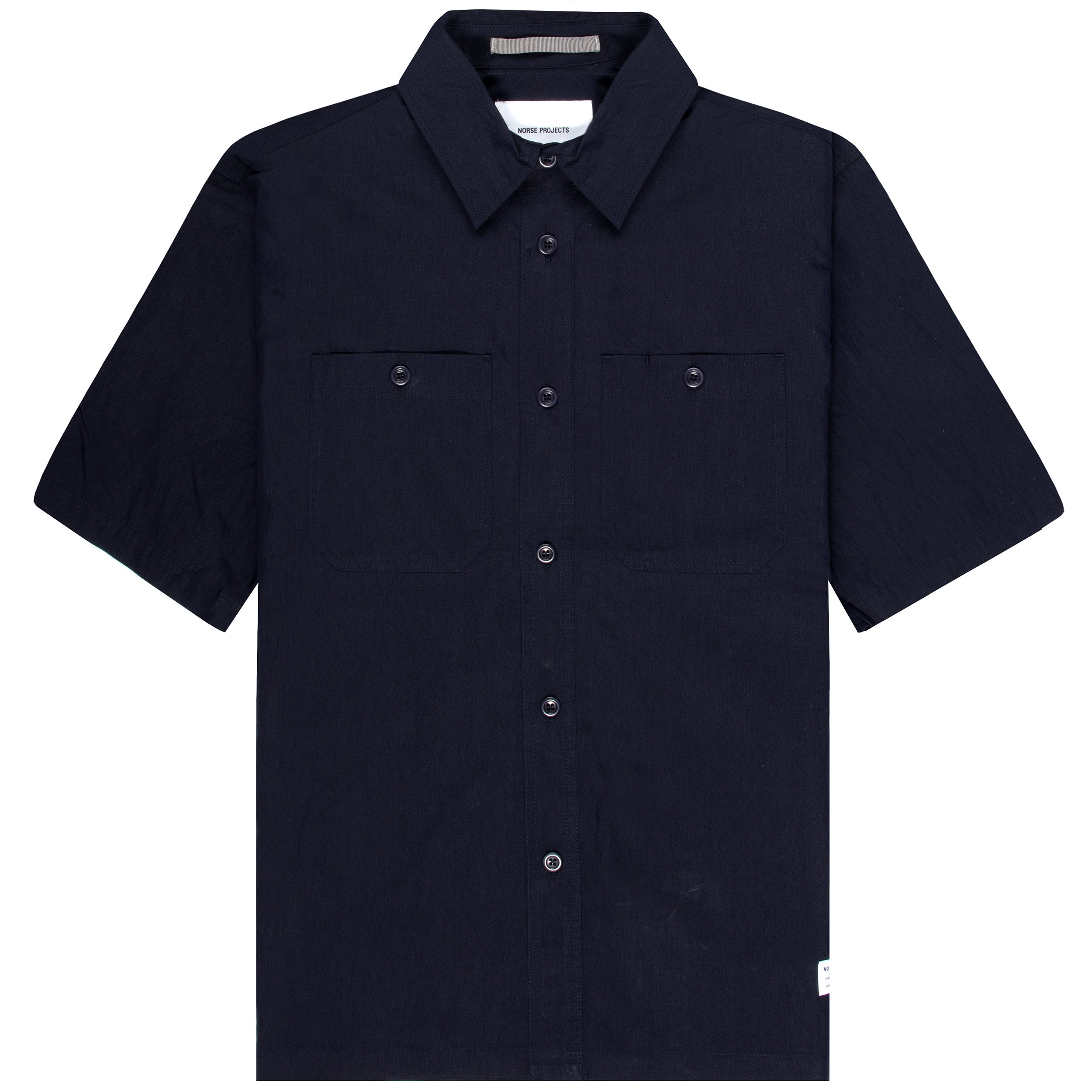 Norse Projects Ivan Tech Poplin SS Shirt Dark Navy