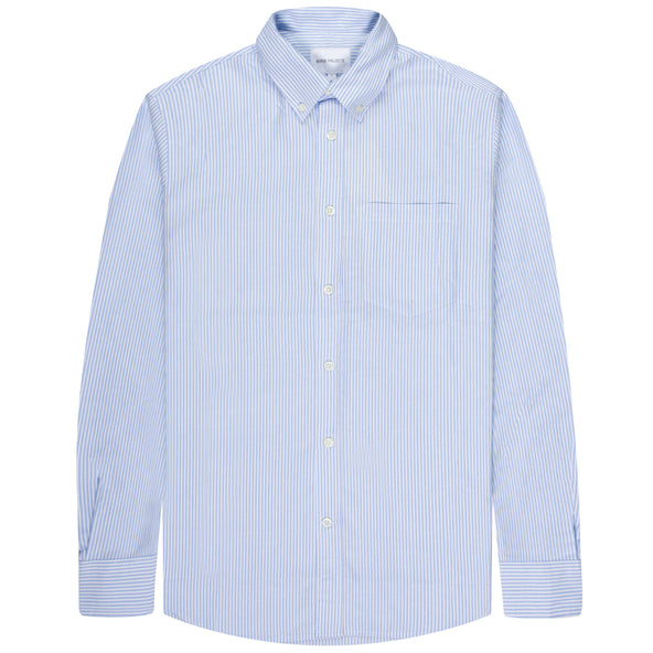 Norse Projects Striped Oxford Shirt Pale Blue/White