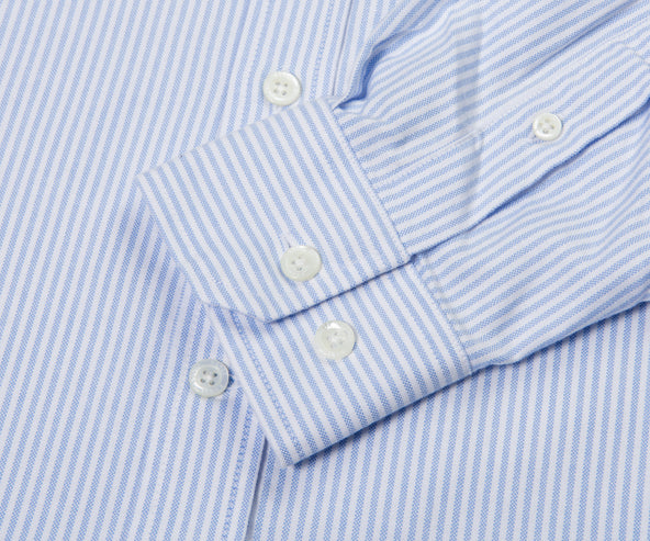 Norse Projects Striped Oxford Shirt Pale Blue/White
