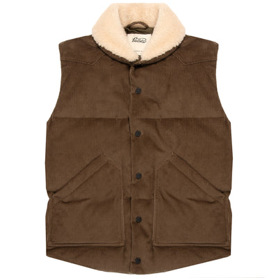 Valstar Corduroy Shearling Collar Gilet Fungo
